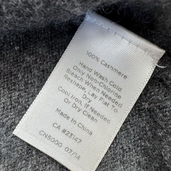 Talbots Pure Cashmere Sweater Women’s L Gray Crewneck 3/4 Sleeve 100% Cashmere - Picture 5 of 8
